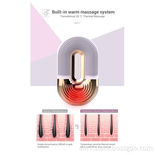 Facial skin cleansing brush